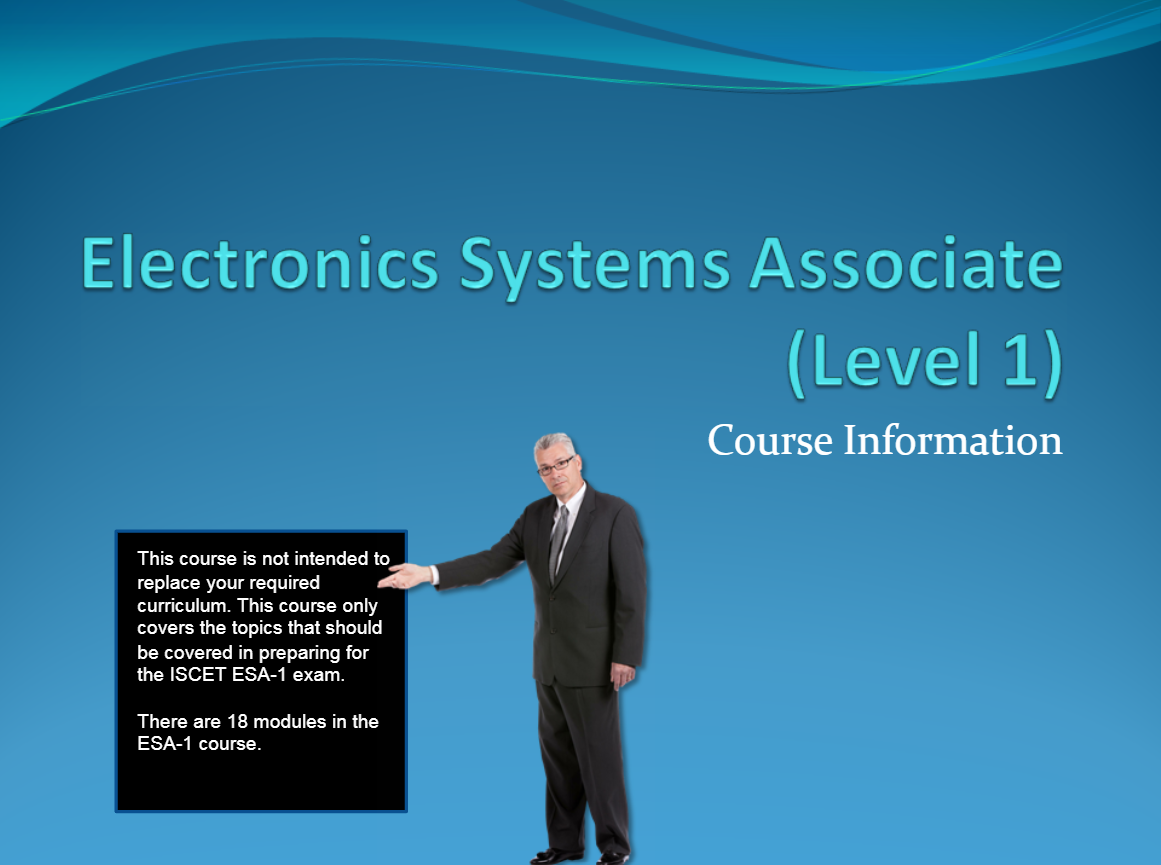Electronics System Associate ESA-1 Self Study course (DC Electronics)