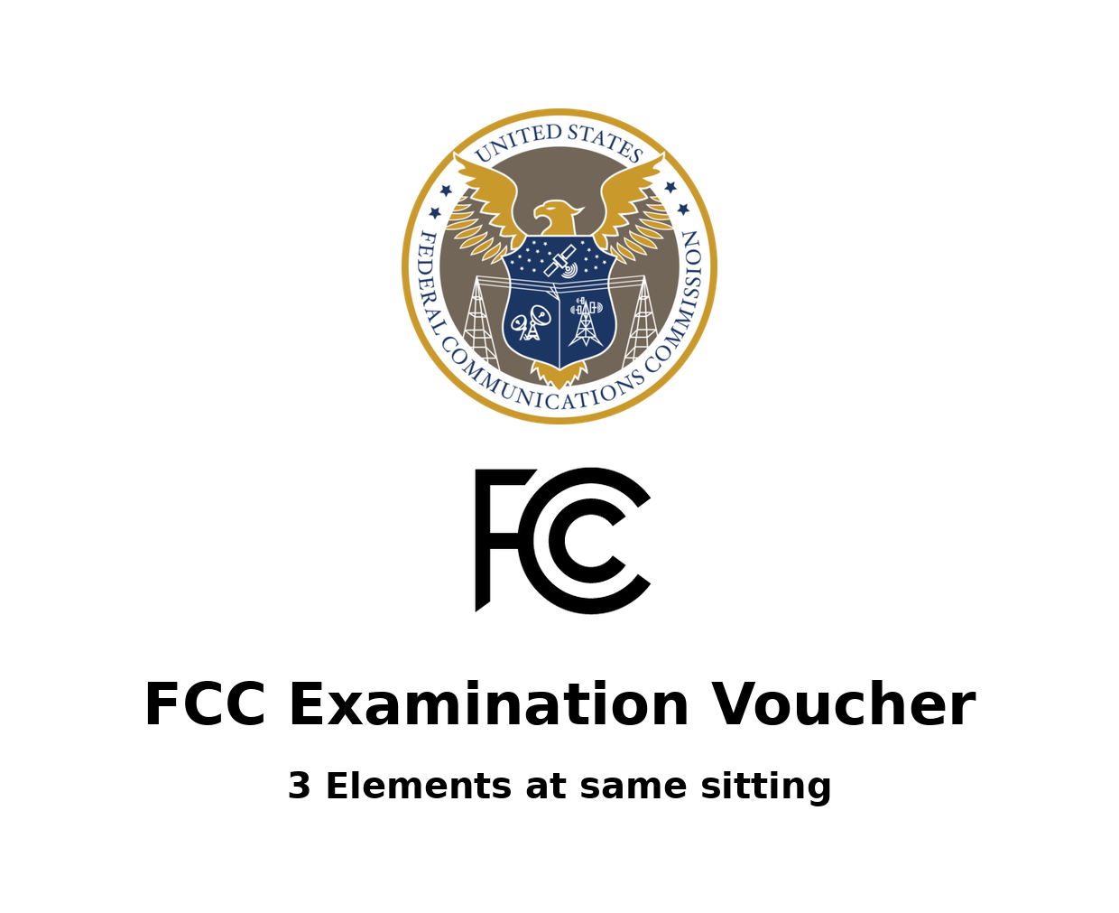 FCC Examination Voucher (3 Elements per sitting)